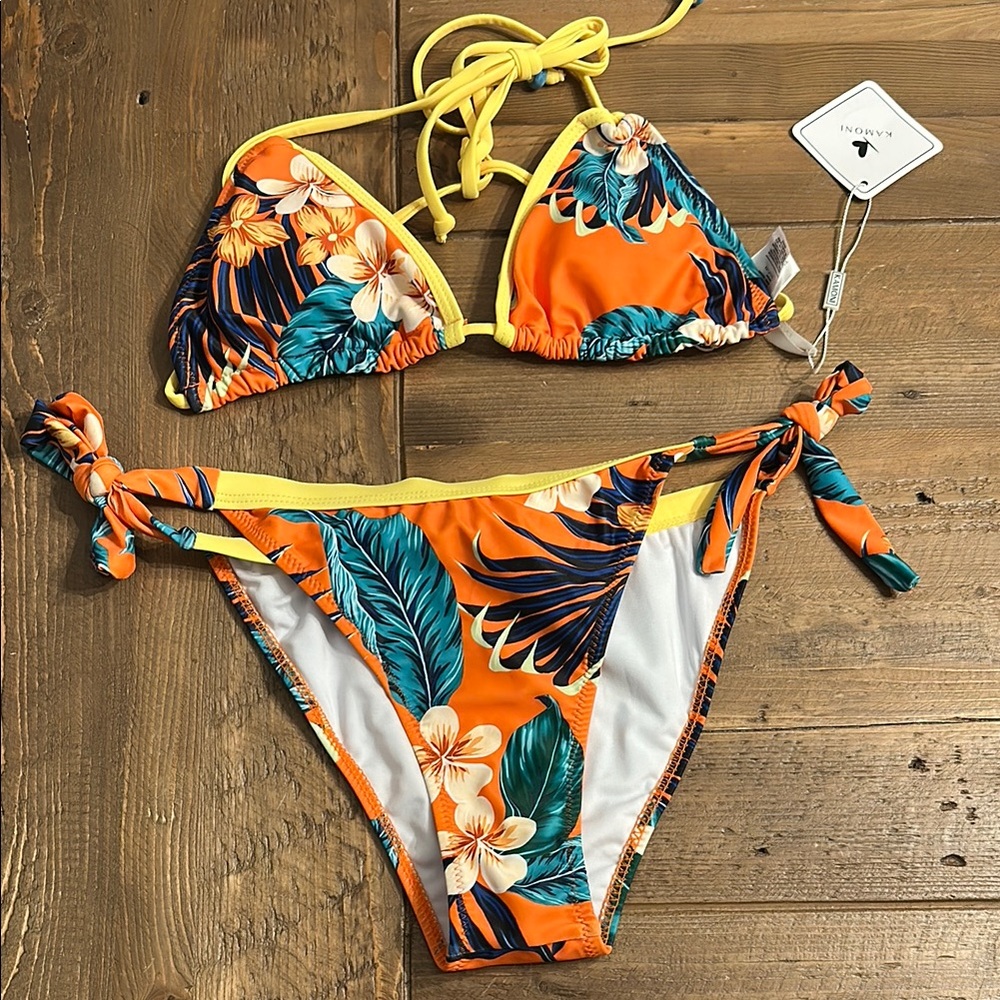 NWT Tropical Floral Bikini Set